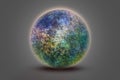 World Globe. Earth Globe with Backdrop Stars and Nebula. Earth, Galaxy and Sun From Space. New 9 planet discovery. Planet Earth in Royalty Free Stock Photo