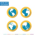 World globe flat icons Royalty Free Stock Photo