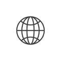 World globe grid line icon Royalty Free Stock Photo