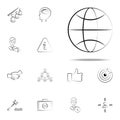 world globe hand drawn icon. business icons universal set for web and mobile Royalty Free Stock Photo