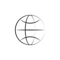 world globe hand drawn icon. Outline symbol design from business set Royalty Free Stock Photo