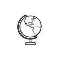 World globe hand drawn sketch icon. Royalty Free Stock Photo