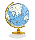 World Globe illustration Royalty Free Stock Photo