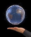 World Globe - Infographic Presentation Royalty Free Stock Photo