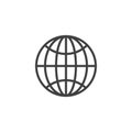 World globe line icon Royalty Free Stock Photo