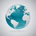 World Globe Maps - Vector Design Royalty Free Stock Photo