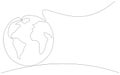 World globe outline, eart day background vector