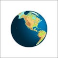 World Globe. Planet Earth. North America and South America Royalty Free Stock Photo