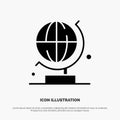 World, Globe, Science solid Glyph Icon vector Royalty Free Stock Photo