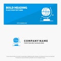 World, Globe, Science SOlid Icon Website Banner and Business Logo Template
