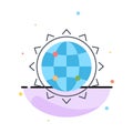 World, globe, SEO, business, optimization Flat Color Icon Vector Royalty Free Stock Photo