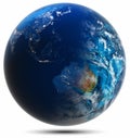 World globe - South-East Asia, Australia