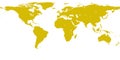 World gold map Royalty Free Stock Photo