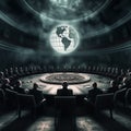 The world government at the congress decides on issues of world order Royalty Free Stock Photo