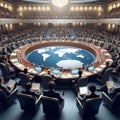 The world government at the congress decides on issues of world order Royalty Free Stock Photo