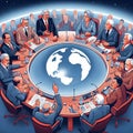 The world government at the congress decides on issues of world order