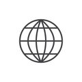 World grid outline icon