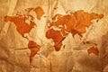 World grunge sepia map