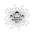 World habitat day with lettering