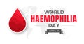 World Haemophilia Day background for banner design template with red blood icon Royalty Free Stock Photo
