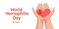 World Haemophilia Day. Health awareness vector template for banner, card, poster, background. Royalty Free Stock Photo