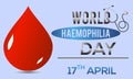 World Haemophilia Day 17th April Medical Vector Banner Template. International Awareness Concept With World Haemophilia Day Royalty Free Stock Photo