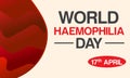 World Haemophilia Day 17th April Medical Vector Banner Template. International Awareness Concept With World Haemophilia Day Royalty Free Stock Photo
