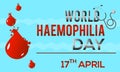 World Haemophilia Day 17th April Medical Vector Banner Template. International Awareness Concept With World Haemophilia Day Royalty Free Stock Photo