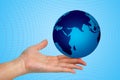 World in hand Royalty Free Stock Photo