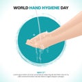 World Hand Hygiene Day or Global Handwashing Day with washing hands Royalty Free Stock Photo