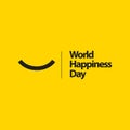 World Happiness Day Vector Template Design Illustration