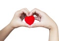 World Health Concept: Holding Red Love Royalty Free Stock Photo