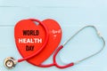 World health day, April 7, Healthcare and medical concept. Royalty Free Stock Photo