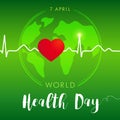 World Health Day card green