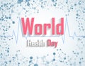 World health day concept with DNA