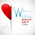 World Health Day with heart and creative design