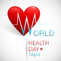 World Health Day with heart and creative design