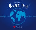 World Health Day, planet blue banner