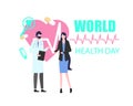 World Health Day Woman Patient with Man Doctor Royalty Free Stock Photo