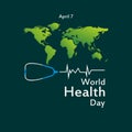 World Health Day. World Health Day is a global health awareness day celebrated every year on 7th April. Royalty Free Stock Photo