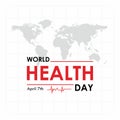 World Health Day. World Health Day is a global health awareness day celebrated every year on 7th April. Royalty Free Stock Photo