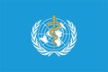 World Health Organization flag. WHO Logo or Symbol. The World Health Organization WHO is a specialized agency of the United Nati Royalty Free Stock Photo