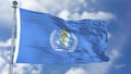 World Health Organization WHO Waving Flag Royalty Free Stock Photo