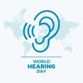 World Hearing Day poster vector illustration