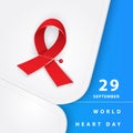 World Heart day concept. 29 september.