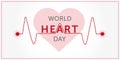 World Heart Day, typographic design. Vector illustration.