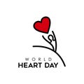 World Heart Day design for people health care Royalty Free Stock Photo