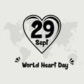 World Heart Day vector cartoon