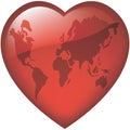 World Heart Glassy Royalty Free Stock Photo