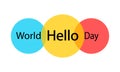 World hello day banner